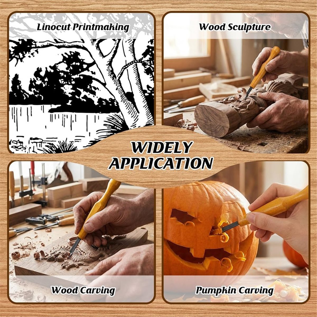 Linocut Carving Tool - Набор из 5 инструментов для резьбы