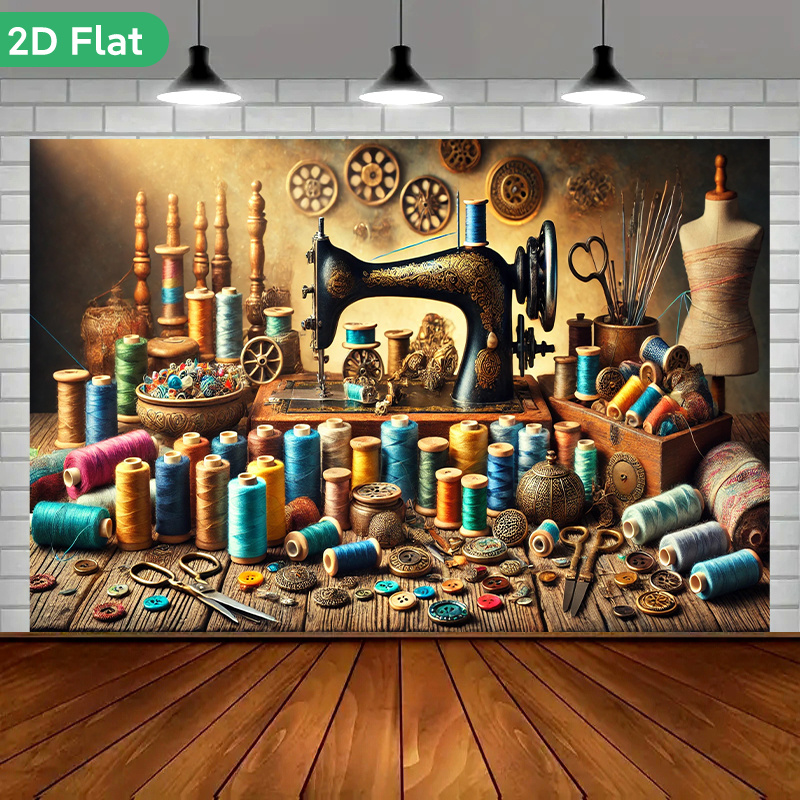 Art Craft Workshop - Винтажный ретро-настенный гобелен для швейной мастерской,