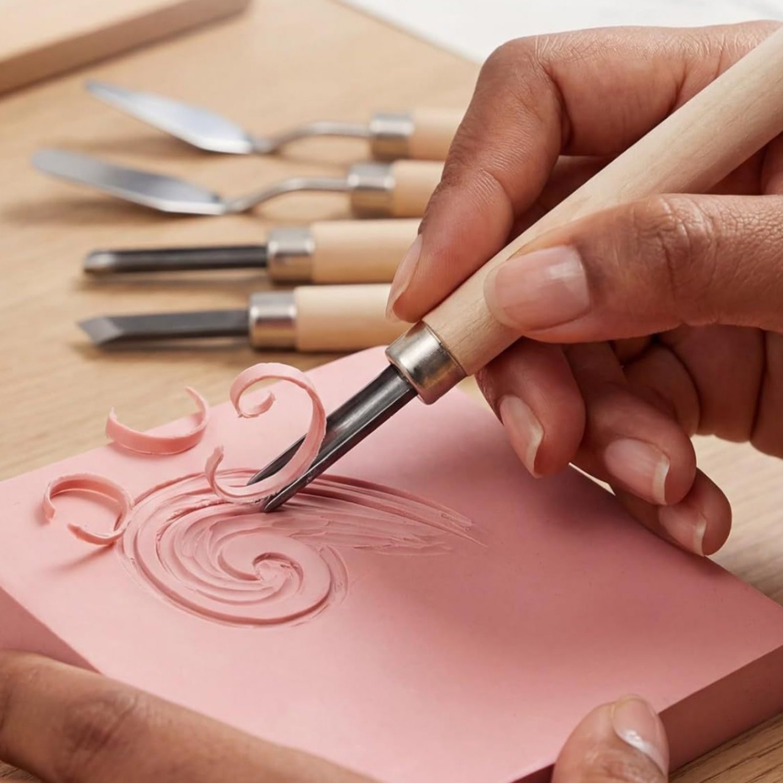 Linocut Carving Tool - Набор для линогравюры из 9 предметов: