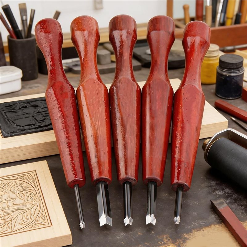 Набор из 5 треугольных резцов  – обзор и цена Linocut Carving Tool
