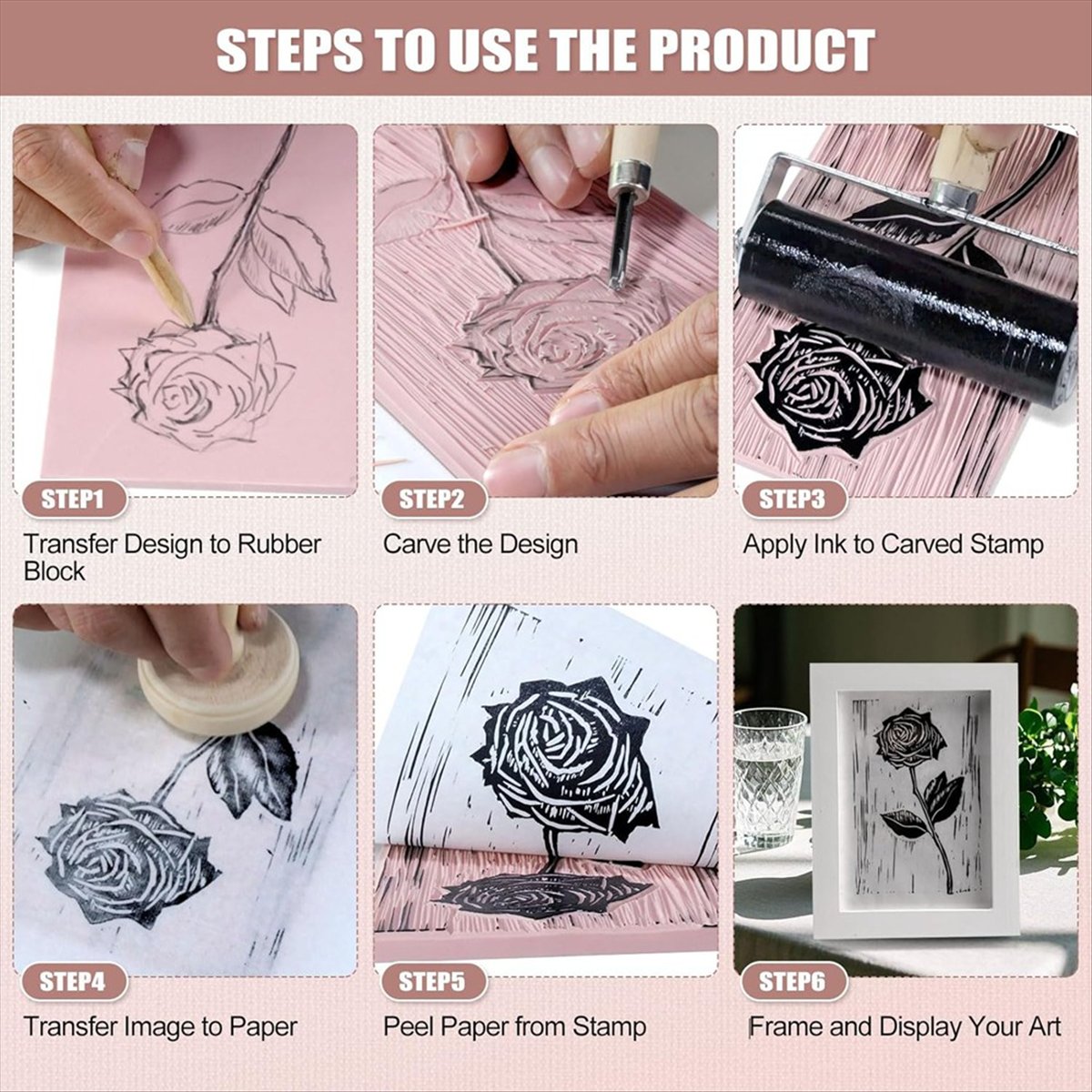Блоки для линогравюры A79G, 6  – обзор и цена Linocut Carving Tool