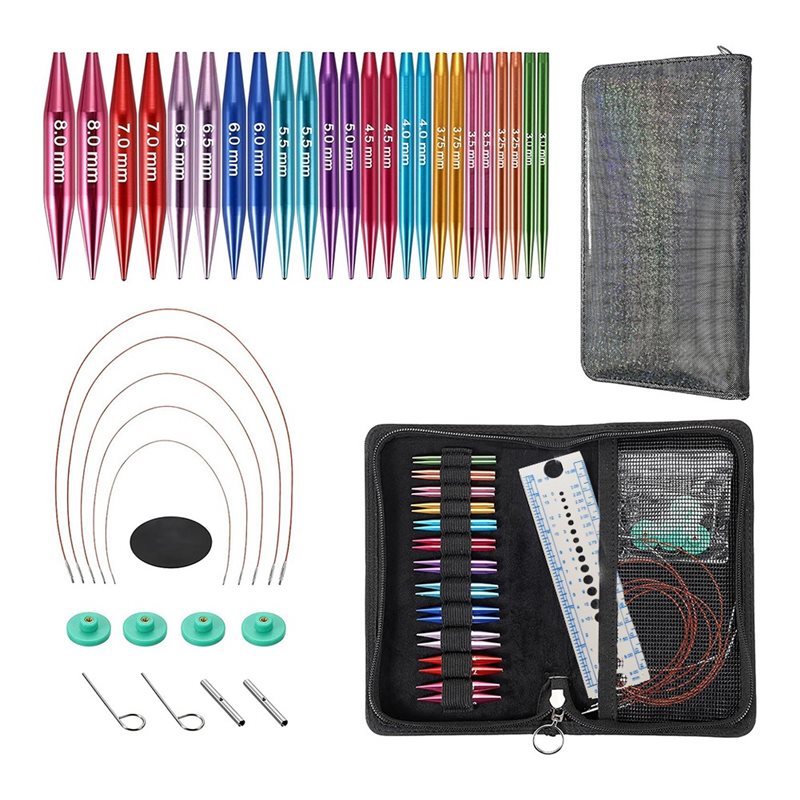 Набор коротких сменных спиц дл – обзор и цена Knitting Needle Circular